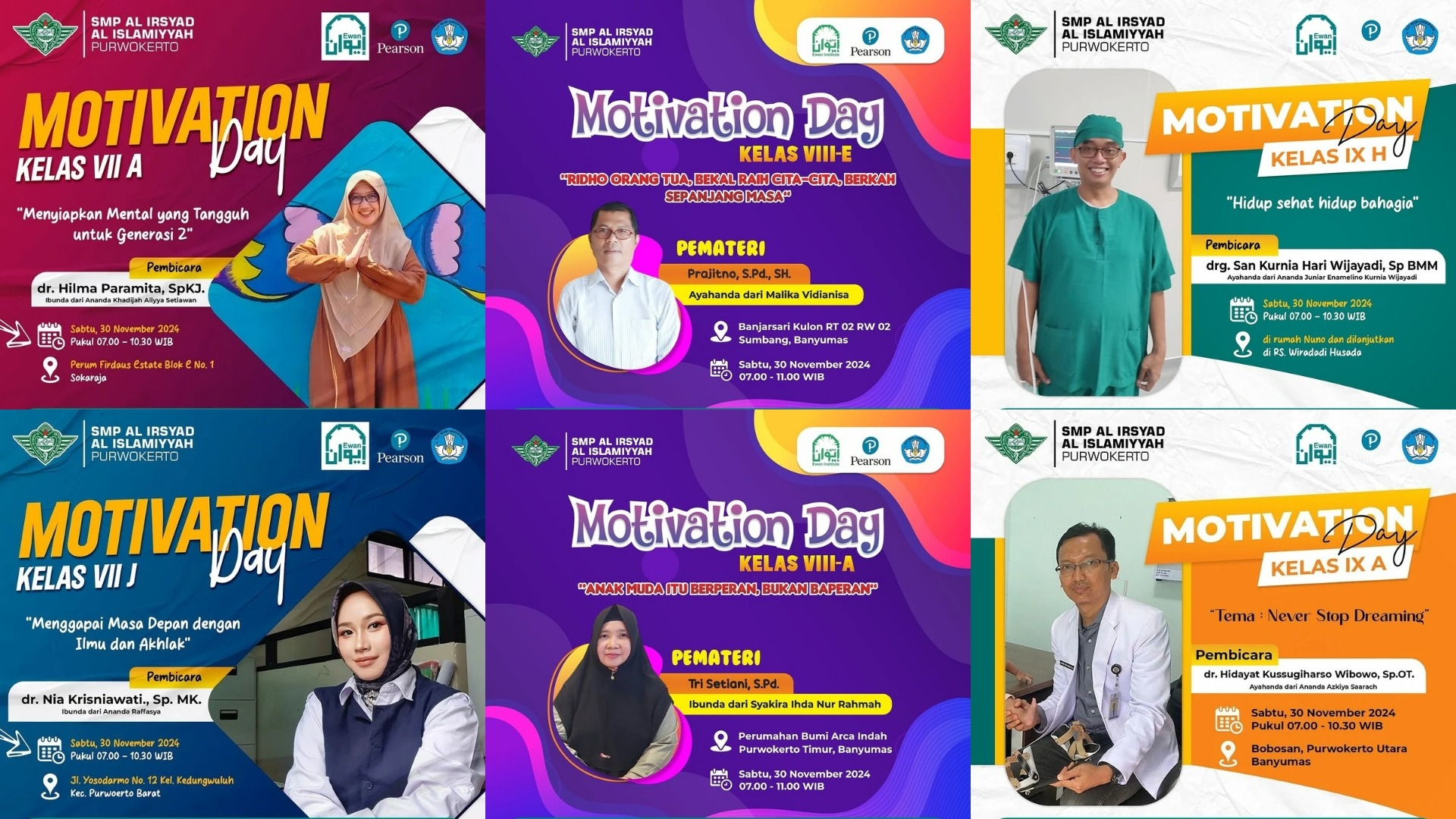 SMP Al Irsyad Al Islamiyyah Purwokerto Gelar 30 Sesi Motivation Day Serentak